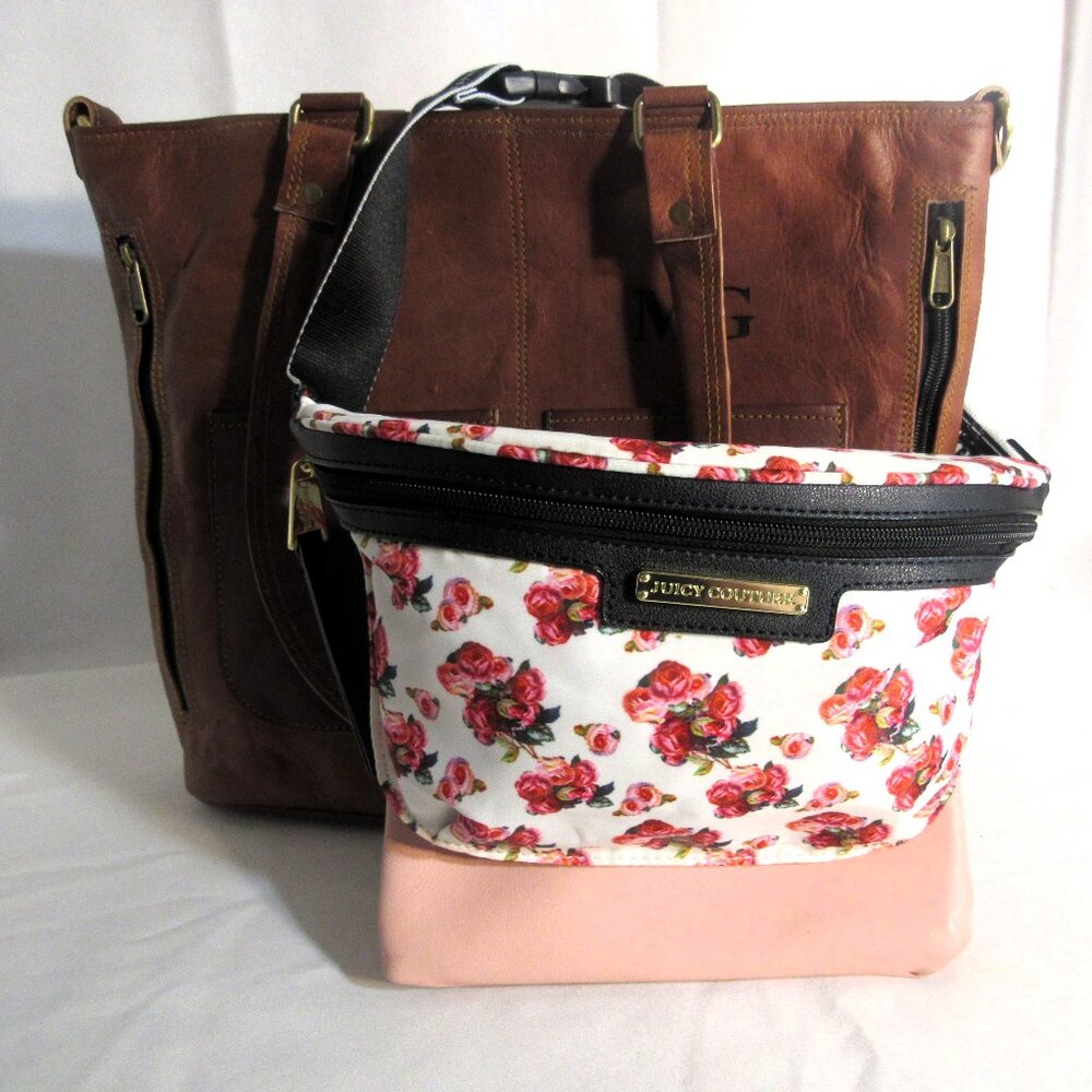 JUICY COUTURE ROSE NWOT FANNY PACK SHOULDER PACK ADJ STRAP